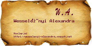 Wesselényi Alexandra névjegykártya